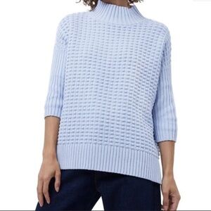 French Connection Pale Blue Textured Cowl Neck Sweater